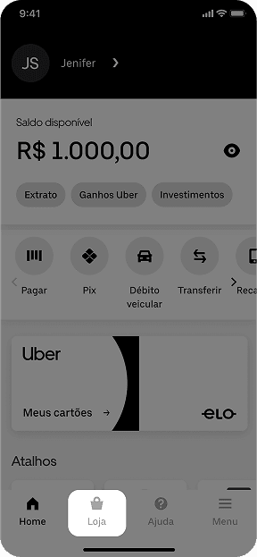 No app vá na aba "Loja”